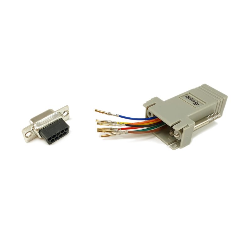 Equip Adapter DB9 Serial-RJ45 Bu/Bu 8Pin grau Polybeutel