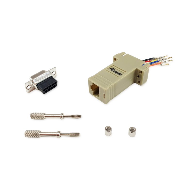 Equip Adapter DB9 Serial-RJ45 Bu/Bu 8Pin grau Polybeutel