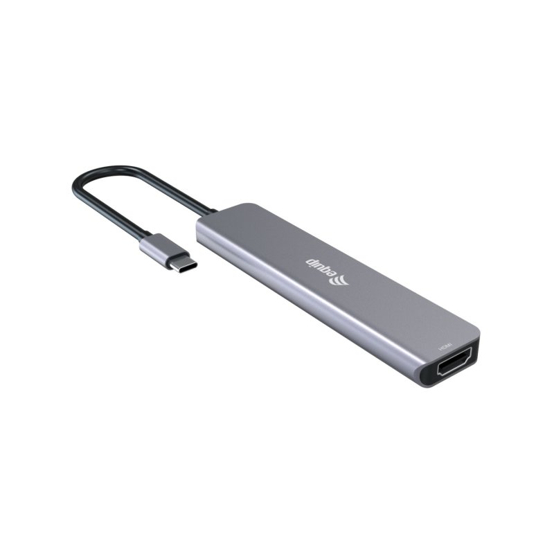 Equip USB-C 6 in 1 Multifunctional Adapter, HDMI 4K/30Hz, USB-C x 4 , USB-A x 1, 5Gbps, 100W USB PD