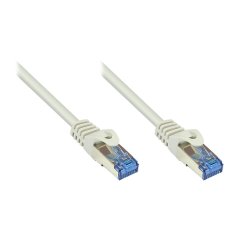 GoodConnections Patchkabel mit Rastnasenschutz, Cat. 6A, S/FTP, PiMF, halogenfrei, 500MHz, grau, 20m,