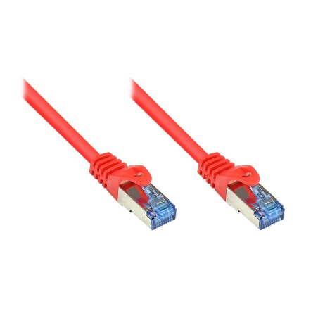 Alcasa Cat6a 2m networking cable Red S/FTP (S-STP)