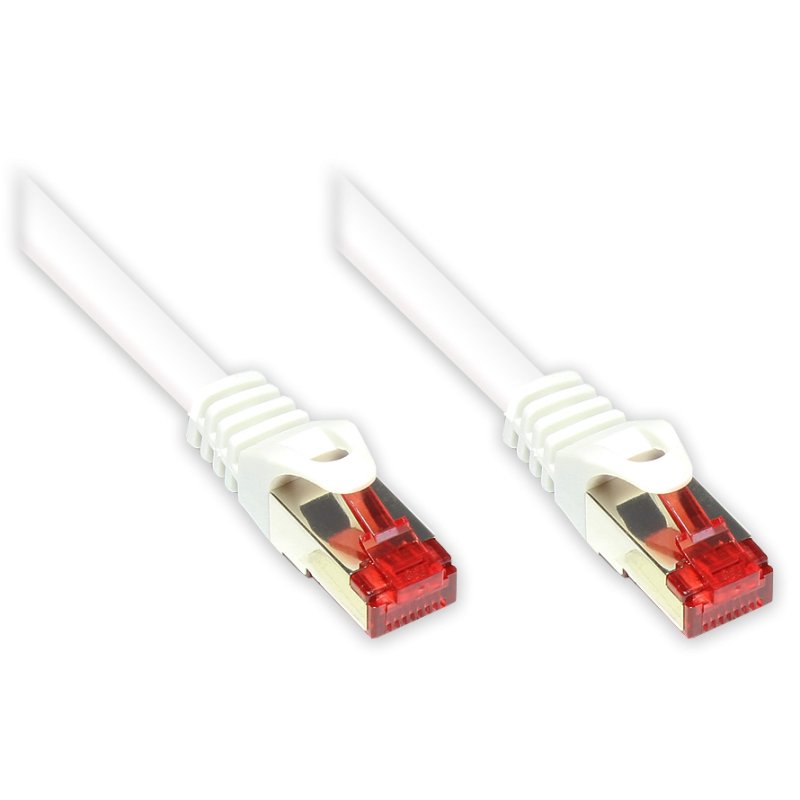 Alcasa 10m Cat6 S/FTP networking cable White S/FTP (S-STP)