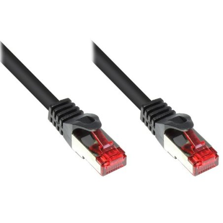 Alcasa 0.25m Cat. 6, S/FTP networking cable Black Cat6 S/FTP (S-STP)