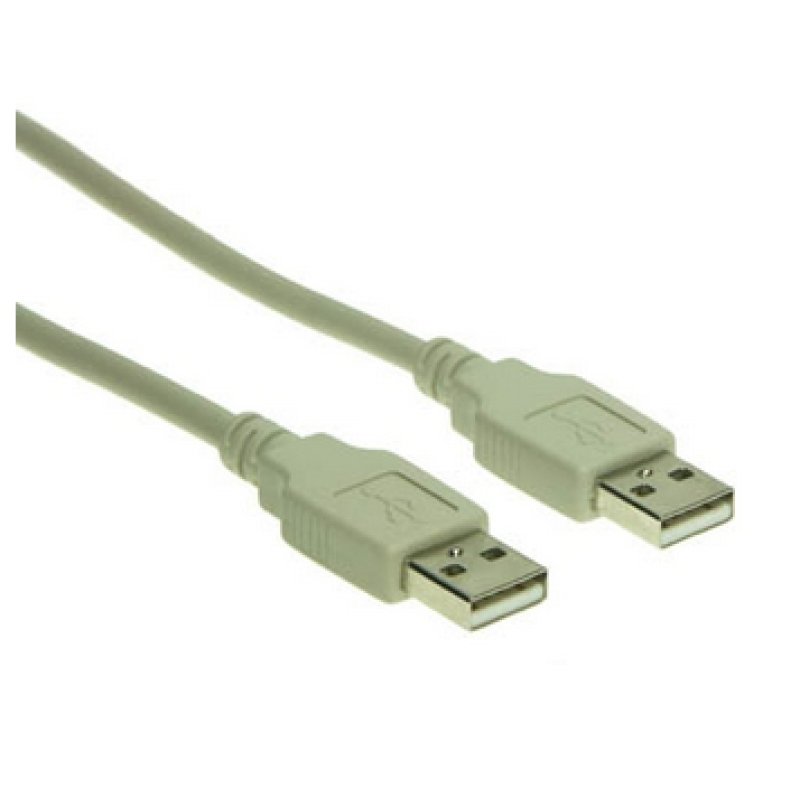 GoodConnections Anschlusskabel USB 2.0 Stecker A an Stecker A, grau, 1m,