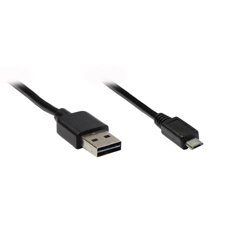 Alcasa USB 2.0 A/micro B, 1m câble USB USB A Micro-USB B Noir