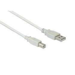 Alcasa 2510-05 câble USB USB 2.0 0,5 m USB A USB B Blanc