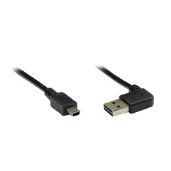 Alcasa 3310-EU02W USB cable USB 2.0 2 m USB A Mini-USB B Black
