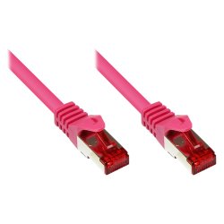 Alcasa 10m Cat6 S/FTP networking cable Magenta S/FTP (S-STP)