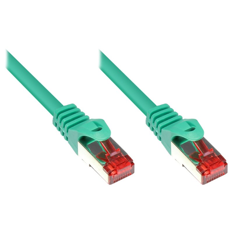 GoodConnections Patchkabel mit Rastnasenschutz, Cat. 6, S/FTP, PiMF, PVC, 250MHz, grün, 3m,