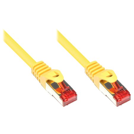 GoodConnections Patchkabel mit Rastnasenschutz, Cat. 6, S/FTP, PiMF, PVC, 250MHz, gelb, 30m,