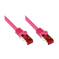 Alcasa 50m Cat6 câble de réseau Magenta S/FTP (S-STP)
