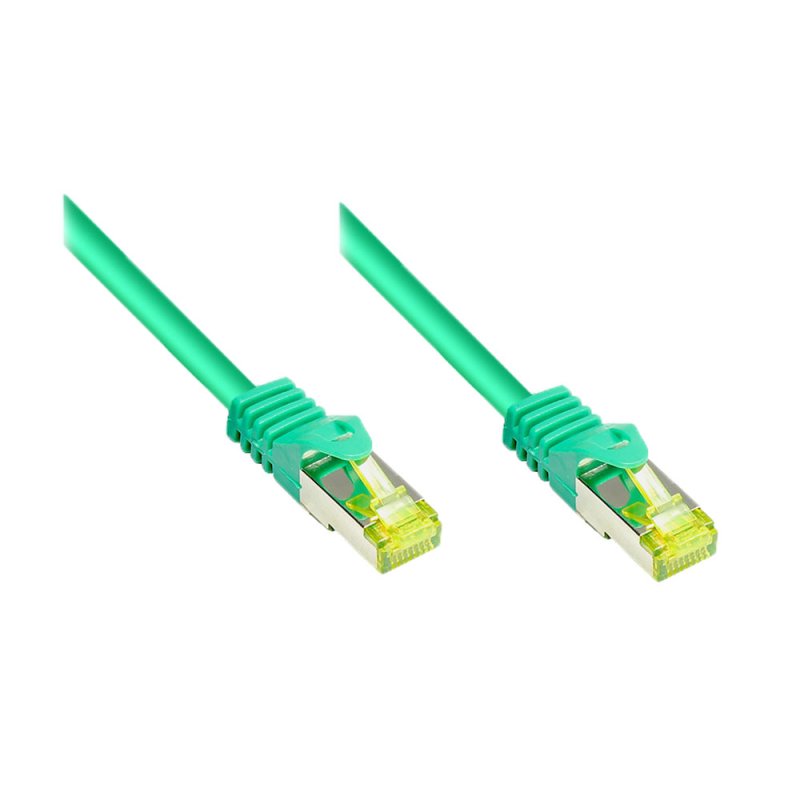 Alcasa Cat. 7 S/FTP 7.5m networking cable Green Cat7 S/FTP (S-STP)