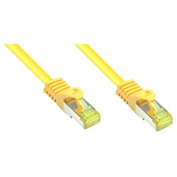 GoodConnections RJ45 Patchkabel mit Cat. 7 Rohkabel und Rastnasenschutz (), S/FTP, PiMF, halogenfrei, 500MHz, OFC,