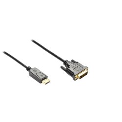 Alcasa DP-DVI câble vidéo et adaptateur 1,8 m DisplayPort DVI-D Noir