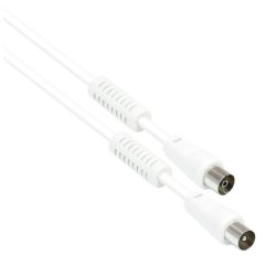 GoodConnections TV Antennenkabel, Koax Stecker an Koax Buchse (vernickelt), 2x Ferritkern, 2x geschirmt, Class A, 95