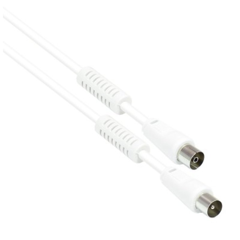 Alcasa S-PAK05 câble coaxial 5 m F Blanc