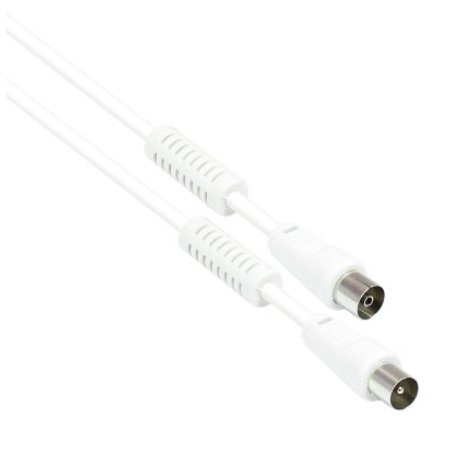 Alcasa S-PAK05 câble coaxial 5 m F Blanc