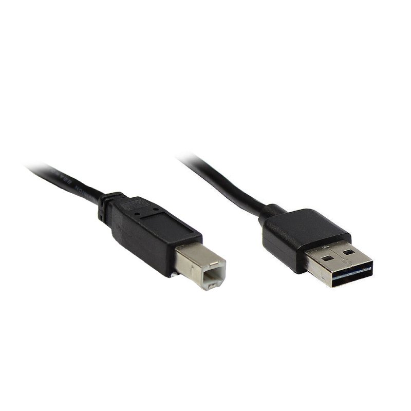 Alcasa USB 2.0 A/B, 3m USB cable USB A USB B Black