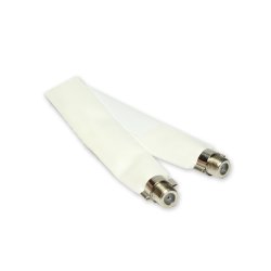 SAT Fensterdurchführung, Gesamtlänge inkl. Stecker 20cm, flexible Länge 15cm, weiß,