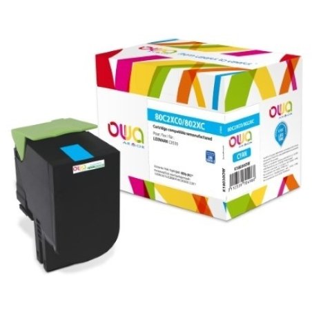 OWA Toner kompatibel zu LEXMARK 80C0X20 cyan (4.000 S.)