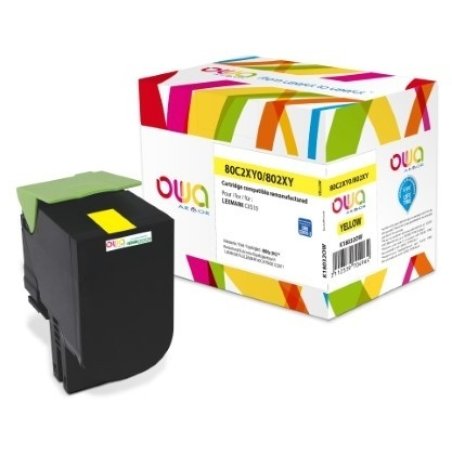 OWA Toner kompatibel zu LEXMARK 80C0X40 yellow (4.000 S.)