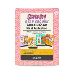 MAD Beauty Scooby-Doo Sheet Face Masks Set Daphne, Shaggy, Scooby, & Velma Lavender, Coconut, Cucumber, & Watermelon