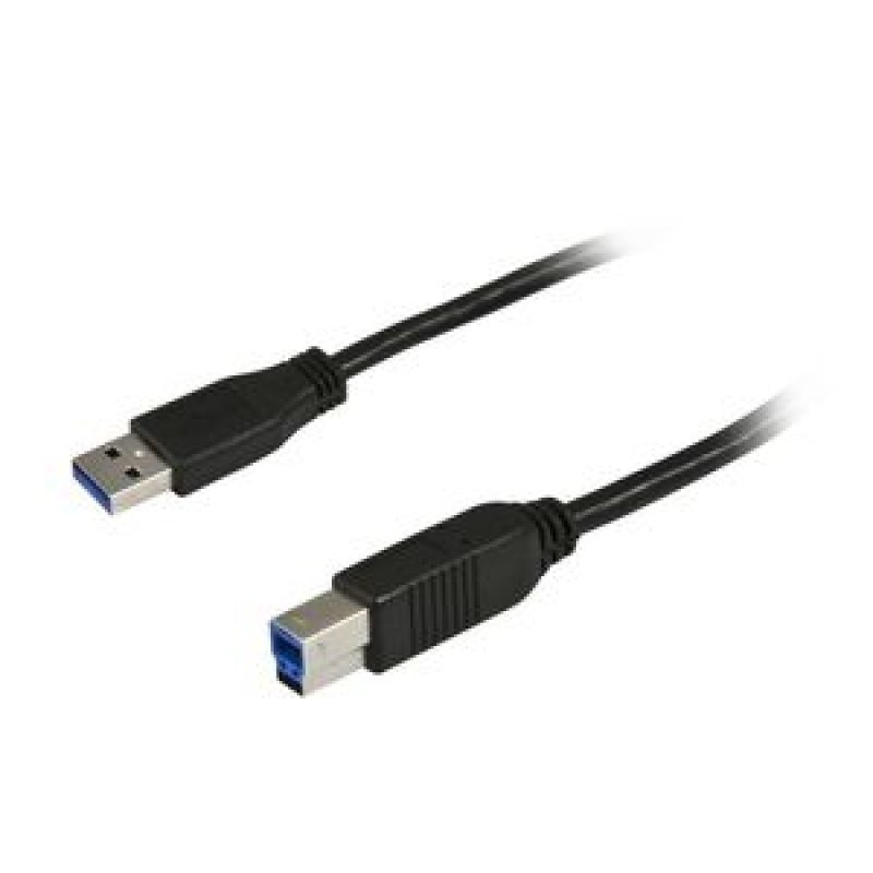 Synergy21 Kabel USB, A(St) B(St), 5,0m, USB3.0, schwarz, ,