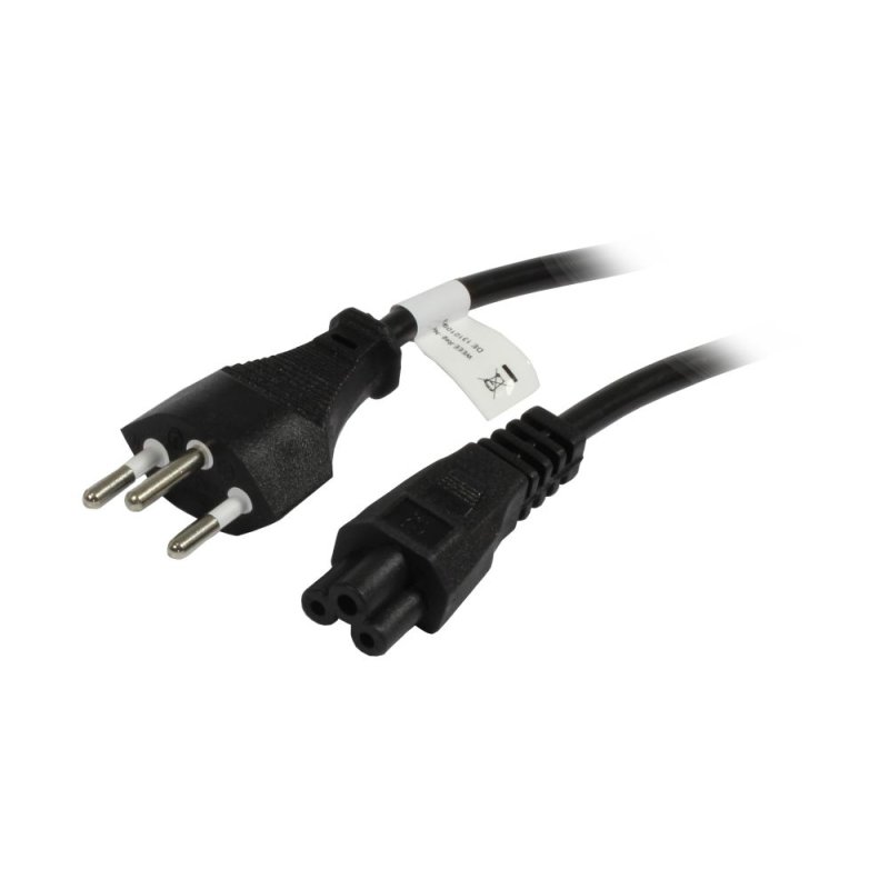 Synergy21 Netzkabel 230V Schweiz(Stecker)J12/Kaltgeräte C5(Buchse,Michymouse), 1,8m, Black,
