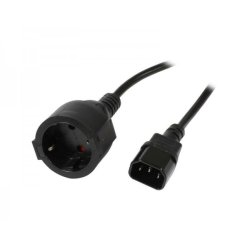 Synergy 21 S215399 câble électrique Noir 1,8 m Coupleur C14 CEE7/7