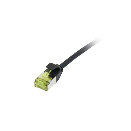 Synergy21 Patchkabel RJ45, CAT6A 500Mhz, 2m, schwarz, U/FTP, slimline rund d3,8mm, TPE/LSZH(Superflex), AWG32, mit