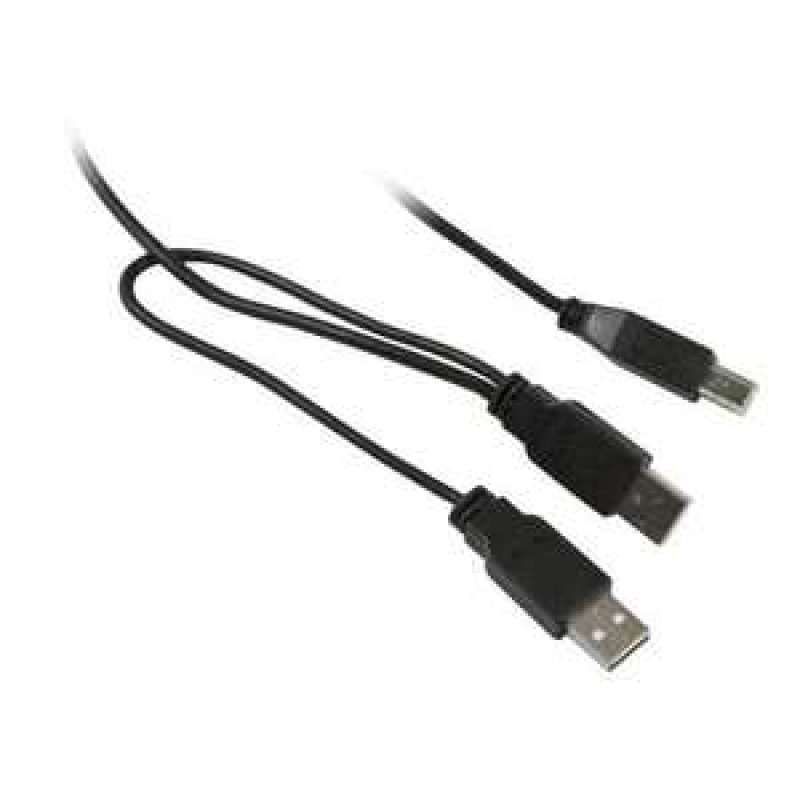 Synergy 21 S215325 câble USB USB 2.0 1 m USB B 2 x USB A Noir