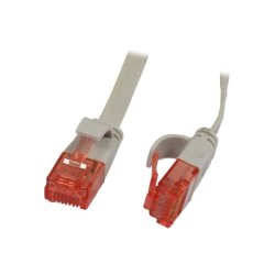 Synergy21 Patchkabel RJ45, CAT6 250Mhz, 7,5m grau, UTP(U/UTP), PVC, Flach