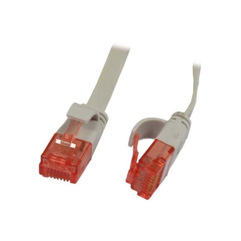 Synergy21 Patchkabel RJ45, CAT6 250Mhz, 7,5m grau, UTP(U/UTP), PVC, Flach