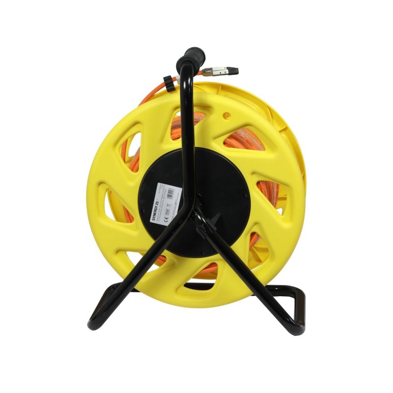 Synergy21 Kabeltrommel, CAT6A, 50m, CAT7A Rohkabel S-STP(S/FTP), mit 1x Buchse/Stecker RJ45(CAT6A), LSZH,