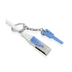 Synergy21 Patchkabel RJ45, CAT6A 500Mhz, 1,5m, grau, S-STP(S/FTP), mit Schloss, AWG26,