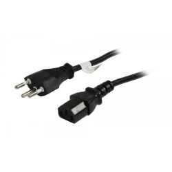 Synergy21 Netzkabel 230V Schweiz(Stecker)J12/Kaltgeräte IEC-C13(Buchse), 2m, Black,
