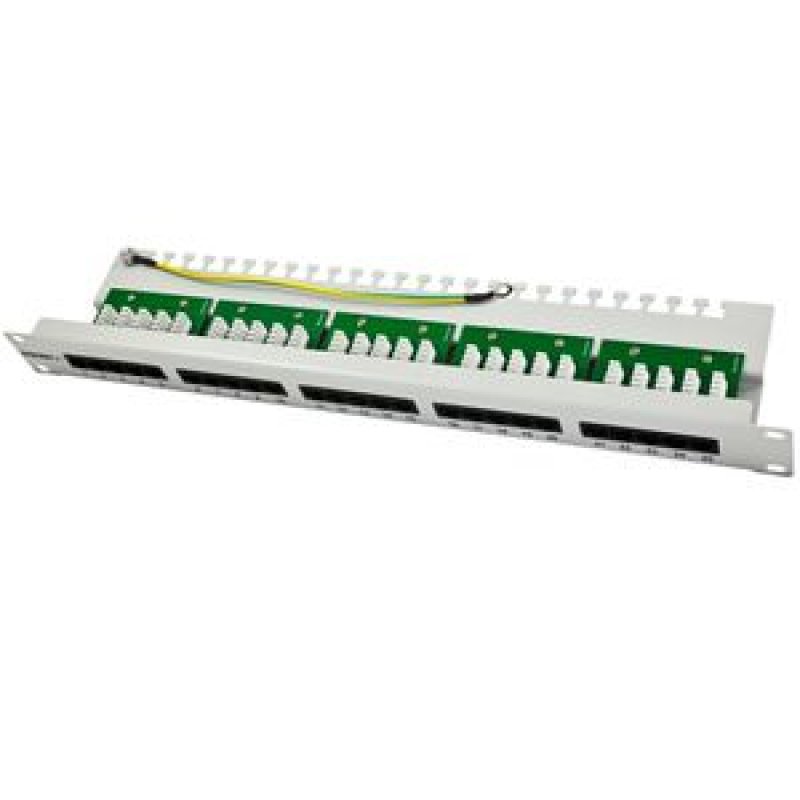 Synergy21 Patch Panel 25xTP, CAT3, ISDN, 19, Lichtgrau ,