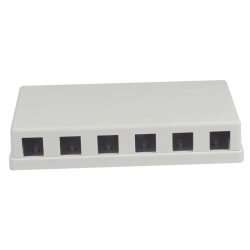 Synergy21 Keystone, Modulträger, Patchpanel für 6x TP-Modul, Aufputz, weiss(ABS)