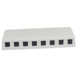 Synergy21 Keystone, Modulträger, Patchpanel für 8x TP-Modul, Aufputz, weiss(ABS)
