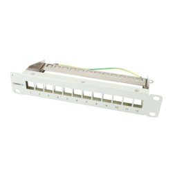 Synergy21 Keystone, Modulträger, 10Patchpanel für 12xTP-Modul, 1HE, Lichtgrau