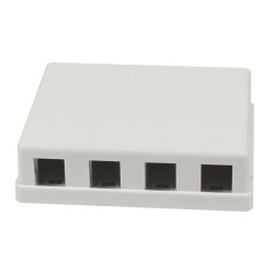 Synergy21 Keystone, Modulträger, Patchpanel für 4x TP-Modul, Aufputz, weiss(ABS)
