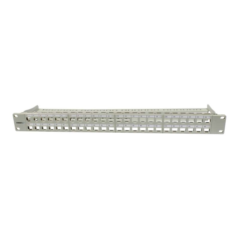 Synergy21 Keystone, Modulträger, 19Patchpanel für 48xTP-Modul, 1HE(t95mm), Lichtgrau