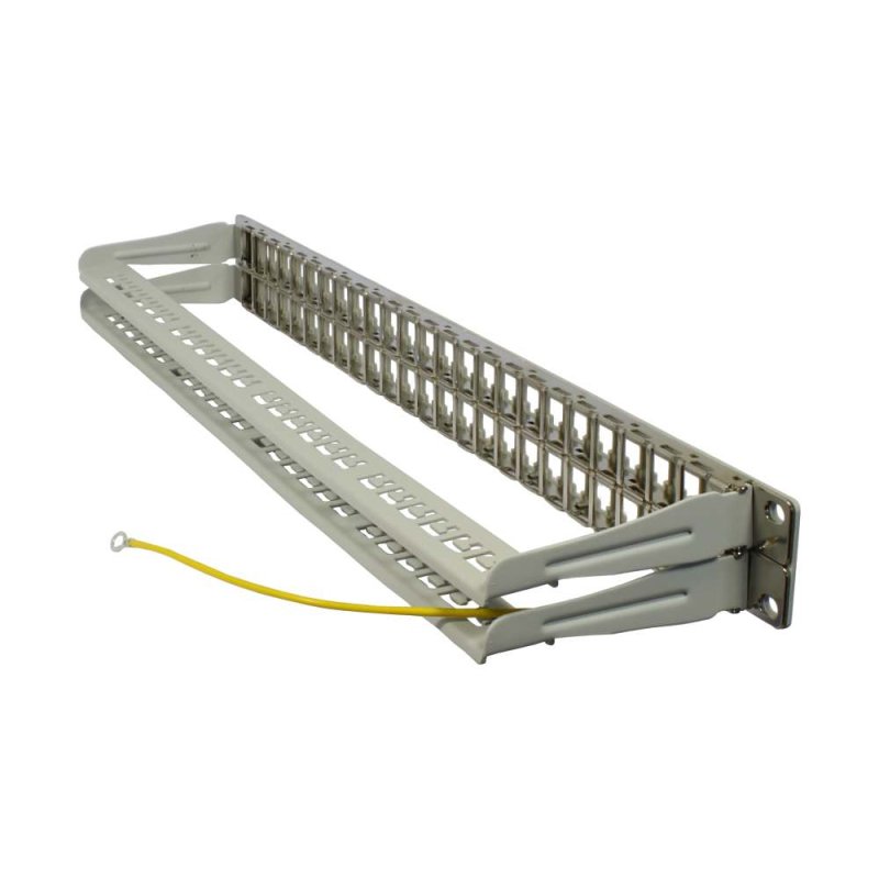Synergy21 Keystone, Modulträger, 19Patchpanel für 48xTP-Modul, 1HE(t95mm), Lichtgrau