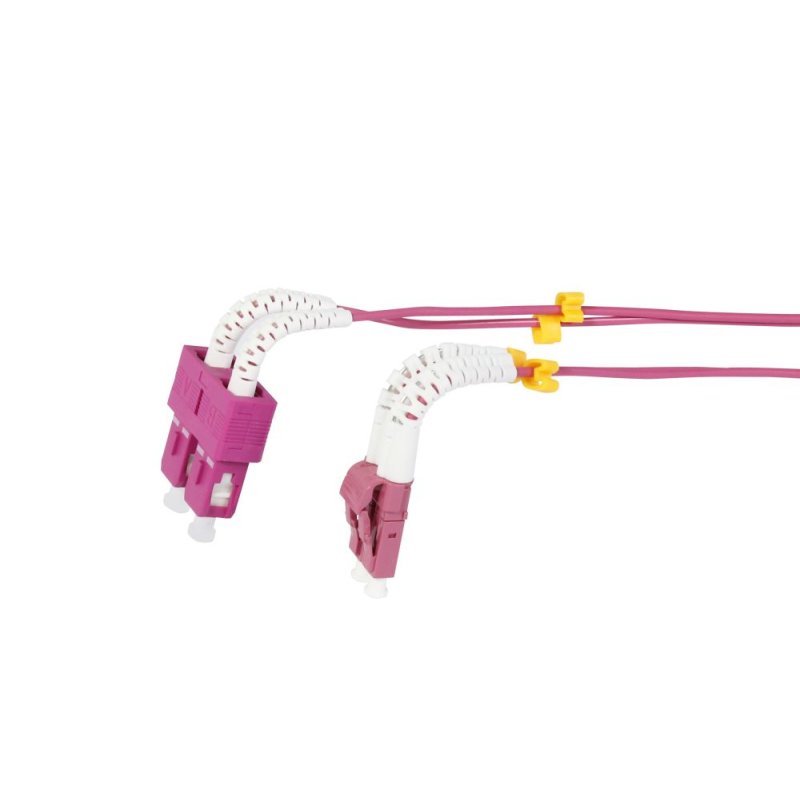 Synergy 21 S217010 câble InfiniBand et à fibres optiques 0,5 m 2x LC 2x SC Bordeaux, Blanc