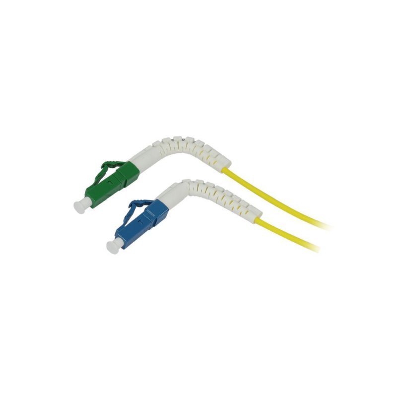 Synergy21 LWL-1-Faser-Patchk. 3mtr.LC-LC(APC), 9/125u, OS2, G657A2, AD2mm, flexible Knickschutztülle