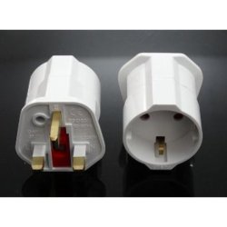 Synergy 21 135137 adaptateur prise d'alimentation Type D (Royaume-Uni) Type F Blanc