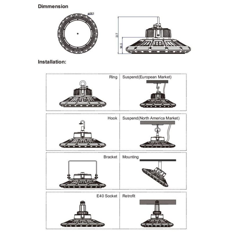 Synergy 21 S21-LED-UFO0036 spot d'éclairage Spot d'éclairage de surface 240 W