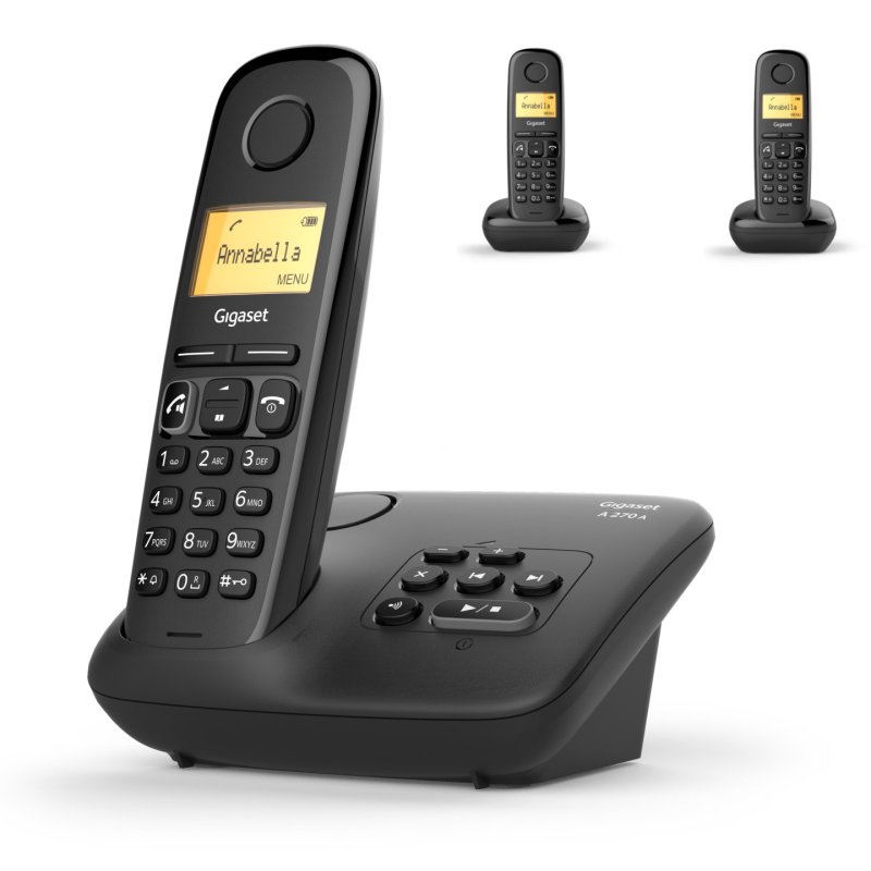 Gigaset A270A Analog/DECT telephone Caller ID Black