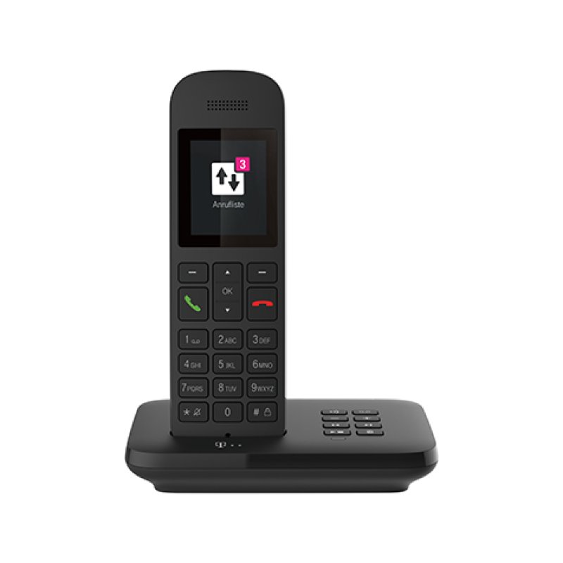 Telekom Sinus A12 Analog/DECT telephone Black