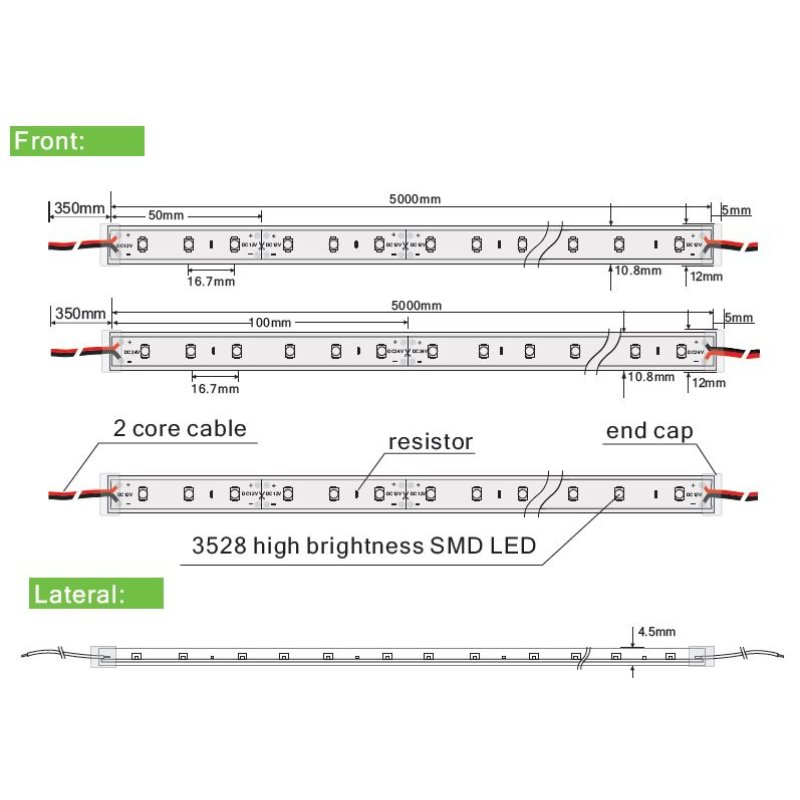 Synergy 21 S21-LED-UFO0082 LED lumineuse Ruban lumineux universel 24 W 5000 mm